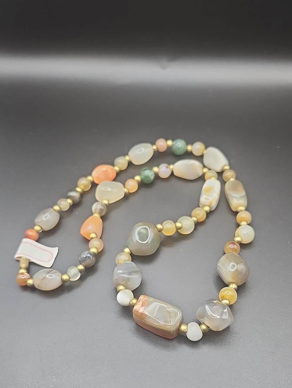 Vintage Agate Beggars Bead Necklace.